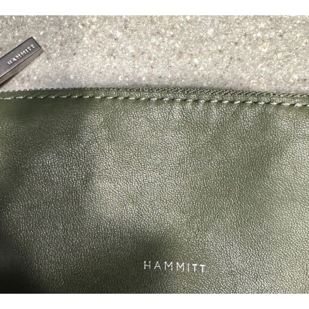 Hammitt Bryant Olive Leather Shoulder Bag Thick Shoulder Strap Silver Rivets - Picture 7 of 12